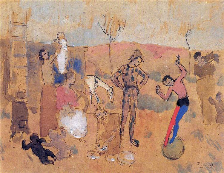 Pablo Picasso Paintings Family Of Jugglers Famille De Bateleurs